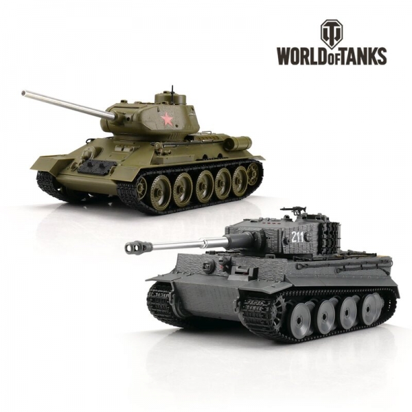 World of Tanks Spezial-Edition! RC Panzer Tiger I + T-34/85 IR Version im Maßstab 1:30